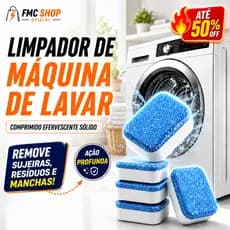 Limpador de máquina de lavar, comprimido efervescente sólido para remover manchas