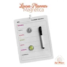 Lousa Magnética Planner Semanal Com Imã E Caneta Com Apagador Planejamento Semanal