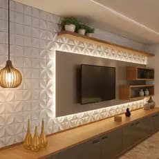 Kit 100|50|40|30 Placas 3D em PVC 25x25 cm para Revestimento Decorativo de Parede