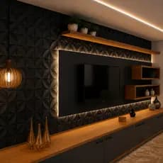 Kit 200 Placas 3D em PVC 25x25 cm para Revestimento Decorativo de Parede