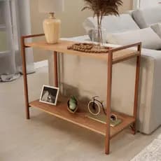 Mesa Lateral Apoio Sofá Aparador Cantinho do Café Bar  Decoração Sala Cozinha Industrial