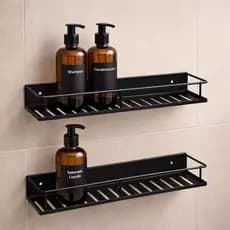 Kit 2 Suporte Porta Shampoo Sabonete Banheiro Box Prateleira Aço Reforçado