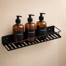 Suporte Porta Shampoo Sabonete de Parede Prateleira para Banheiro em Aço Porta Tempero e Condimentos