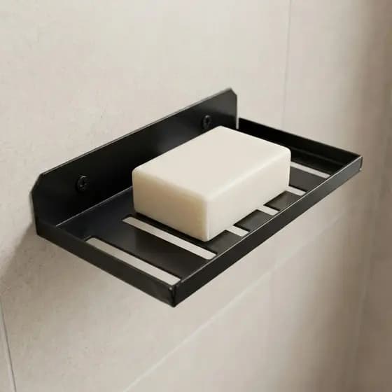 Porta Sabonete Saboneteira Sabão De Aço Parafusado Para Fixação Para Parede De Casa Para Banheiro