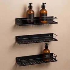 Kit 3 Suporte Porta Shampoo Sabonete Banheiro Box Aço Reforçado