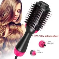 Escova Secadora De Cabelo 110V/220V Alisador Elétrica Quente Prancha Alisadora De Cabelo