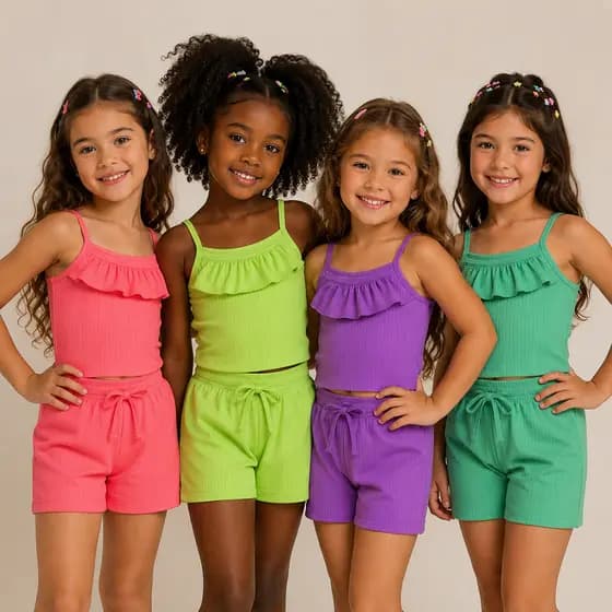 Conjunto Infantil Menina Juvenil de Alcinha do 1 ao 10 | Kit roupa Infantil Feminina Confortável | Conjunto Bebe Menina