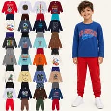 Kit 4 Peças Conjunto Meia Estação Menino do Tamanho 1 a 10 Anos | Blusa + Calça Moletom Infantil - Envio Sortido