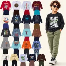Kit 8 Peças Conjunto Meia Estação Menino do Tamanho 1 a 10 Anos | Blusa + Calça Moletom Infantil - Envio Sortido