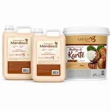 Shampoo 5Lt / Condicionador 5Lt / Máscara Karité 2 Kg Linha Profissional Lavatório