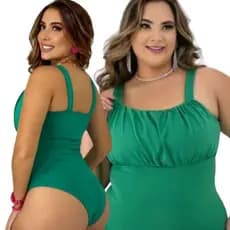 Body Feminino 48/50 GG Moda Praia Suplex Plus Size