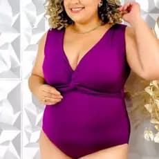 Body Feminino 48/50 sem bojo Suplex Plus Size Moda Praia Confortável