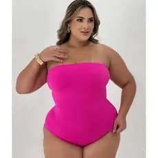 Body Maiô Feminino Tomara que Caia Veste 46 ao 50 GG Moda Praia Suplex Plus Size