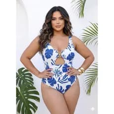 Maiô Plus Size Diva com Detalhe no Busto GG 46/50