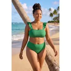 Biquíni Plus Size GG 46/50 Texturizado Suplex Hot Pants Manguinha