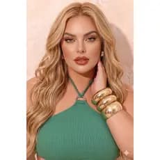 Biquíni Plus Size Texturizado Cintura Alta GG 46/50