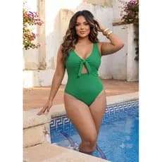 Maiô Plus Size Caneladinho com amarração GG 46/50 Diva