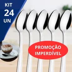 Kit Colheres de sopa em Aço Inox PREMIUM Para Restaurantes Cozinha Casa Bar reforçados
