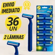 Kit Aparelhos de Barbear 2 Lâminas Descartável Masculino e Feminino Com Fita Lubrificante Confort