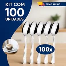 Kit Colheres de mesa em Aço Inox reforçado Alta qualidade Para Restaurantes Cozinha Casa Bar eventos