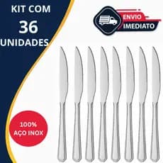 Jogo de Facas de em Aço Inox para Jantar Almoço churrasco bar eventos