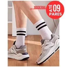 KIT DE 1 A 9 PARES MEIA MODERNA CANO ALTO MODERNA