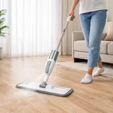 Rodo Mágico Mop Spray Inox Esfregão Reservatório Limpa Seca