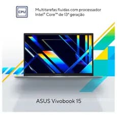 NOTEBOOK ASUS VIVOBOOK 15 I5 13ª GERAÇÃO 4GB 256GB SSD, W11 HOME 15,6" LED FHD (X1504VA-NJ1723W) COOL SILVER