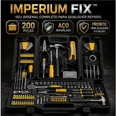 Imperium Fix Kit Ferramentas Completo Maleta 200 Peças Kit Reparos Manutenção Profissional