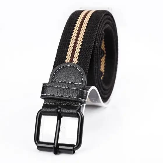 Novo cinto de algodão, cinto de moda casual masculina