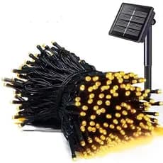 Solar 200 Leds 20m Cordão Luzes Enfeite Natal Externo 8 Funções Prova D'água Decoração Iluminação