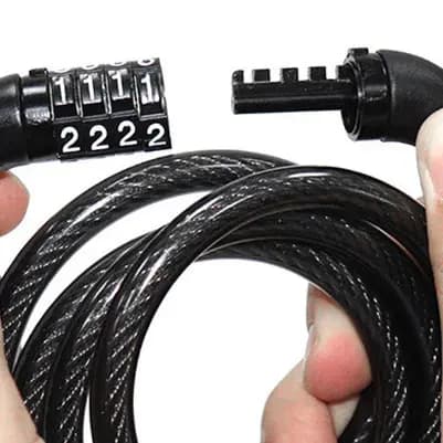 Corrente Cadeado Segurança Bicicleta C/ Senha Segredo Fertak 7mm x 1100mm Bike