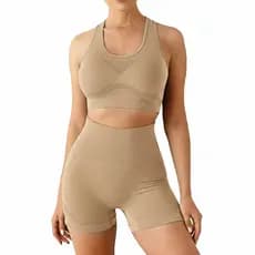 Conjunto Academia Fitness Levanta Bumbum Bege
