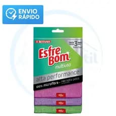 Panos Alta Performance Multiuso EsfreBom com 3 Panos 100% Microfibra - Bettanin