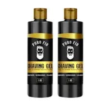 kit 2x Shaving Gel De Barbear Mentol Puro Fio 1kg Profissional - Barba Suave Sem Irritações - Envio Imediato