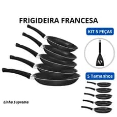 Frigideira Antiaderente 16cm/18cm/20cm/24cm + Espátula - Tapioca/Panquecas/Ovos - ALUMIC