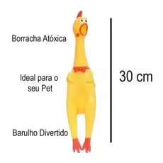 Mordedor Pet Galinha De Borracha 30cm Sonoro