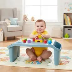 Mesa Mesinha Infantil Multiuso Para Atividades, Alimentação, Diversão. Desenhar, Pintar e Brincadeiras 56x30x22,5 Cm