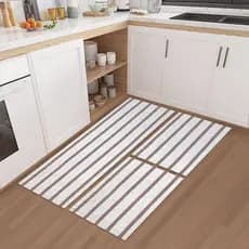 Kit Cozinha 3 Peças Algodão Passadeira + 2 Capachos ,  lavável em máquina , Alta Qualidade