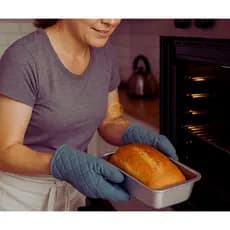 Conjunto 3 Formas Para Pães Alumínio Antiaderente Assar Bolos Forno Cozinha 3 Tamanhos