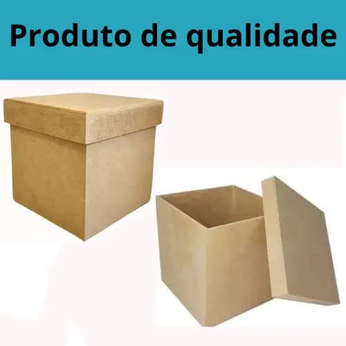 KIT 4 caixas Presente 12x12x12 Padrinho, Madrinha , Lembrancinha Porta caneca em MDF caixa 12x12 com 3 unidades
