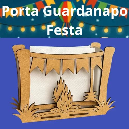 Porta Guardanapo de Mesa Festa Junina Julina São Joao Arraia Quermesse Decoração Mdf🔥, Fazendinha
