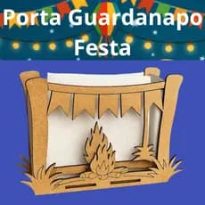 Porta Guardanapo de Mesa Festa Junina Julina São Joao Arraia Quermesse Decoração Mdf🔥, Fazendinha