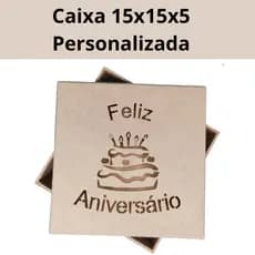 Caixa Convite 15x15x5 Presente Personalizada Aniversario Vazado a Laser Caixa Aniversario 15x15 com 1 unidade