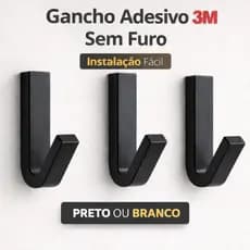 Gancho Fixação 3M Forte Parede Banheiro Toalha Suporte Resistente Não Fura Parede Moderno