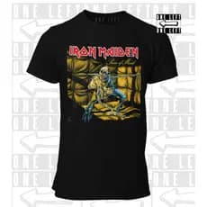 Camiseta Iron Maiden Piece Of Mind Camisa 100% Algodão Rock In Roll Turne Brasil Roqueiro Banda Metal