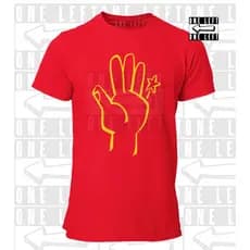Camiseta Mão Presidente Camisa 100% Algodão Lula Estrela Vermelho Brasil Comando Revolução