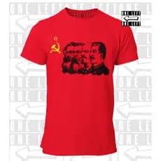 Camiseta Comunismo Marx Engels Lenin Stalin URSS Revolução Camisa Socialismo Blusa 100% Algodão