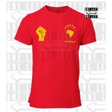 Camiseta Revolução Brasileiro Camisa 100% Algodão Luta Punho Erguido Nação Brasileira Black Lives Matter Vidas