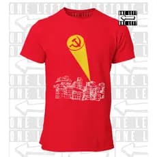 Camiseta Bat-Sinal Comunista Camisa 100% Algodão Foice Martelo Blusa Símbolo Batman Unissex